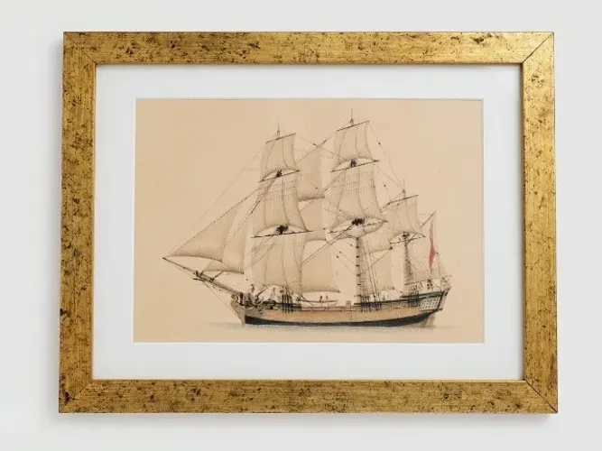 Quadro Decorativo Náutico - Caravela Clássica (33x25cm)