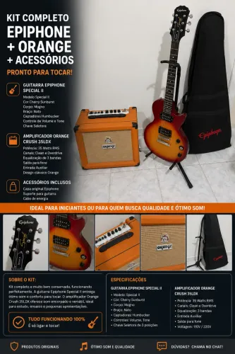 Combo Guitarra epiphone + caixa orange