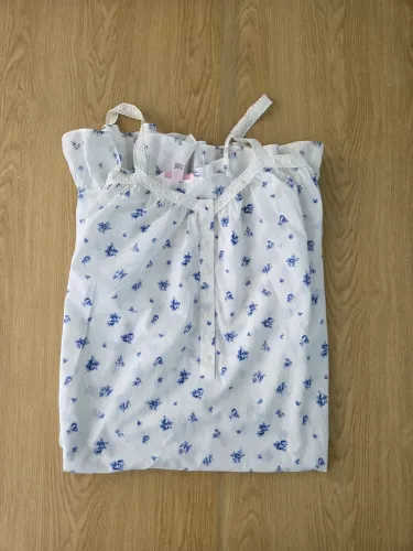 camisola victoria's secret branca floral p - grande