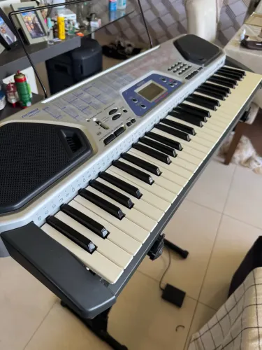 Teclado Casio CTK-481 61 Teclas + Suporte + Capa - Funcionando Perfeitamente