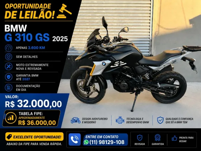 BMW G 310 GS 2025  Apenas 3.600 km