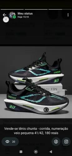 VENDE-SE TENIS DE CORRIDA CHUNTA 41/42