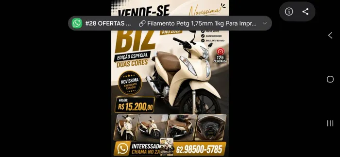 Vendo honada biz caramelo nova revisada ipva pago