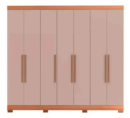Guarda-roupa Casal Bartira Diplomata Com 7 Portas E 6 Gav Cor Avelã/Cappuccino