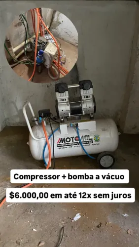 Bomba a vácuo e compressor