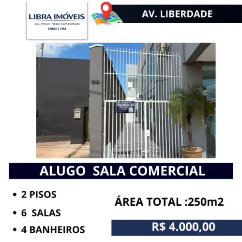 IMOBILIÁRIA LIBRA IMÓVEIS ALUGA SALA COMERCIAL 