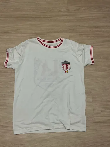 Camisa branca masculina estampada