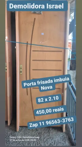 Porta frisada imbuia Nova 