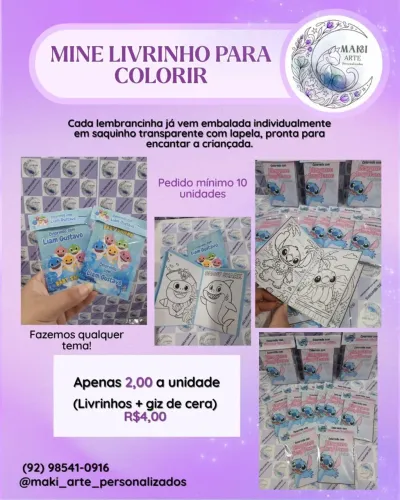 Mini livrinho de colorir 