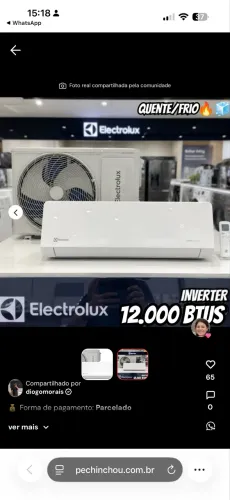 Ar condicionado zero na caixa 12.000 btu inverter, quente e frio