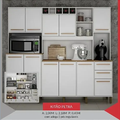 Armário de cozinha Petra. Medidas 2.00x2.18m