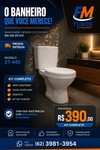 Vaso com caixa acoplada 