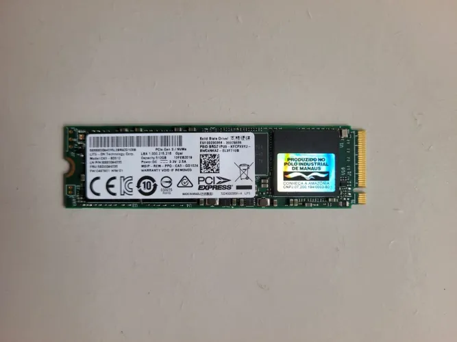 SSD 512GB NVME saúde 100%