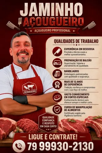 Açougueiro Disponível pra trabalhar