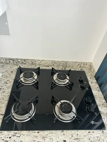 Cooktop Fisher 4 bocas - Preto - Acendimento automático - gás