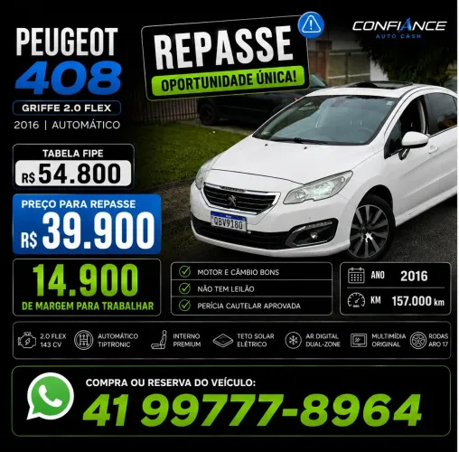 Peugeot 408 Sedan Griffe 1.6 Turbo 16V 4P Aut. 2016