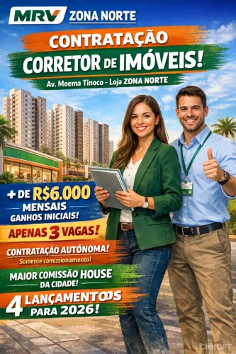 MRV CONTRATA | Ganhos Acima de R$ 6 Mil | Apenas 8 Vagas