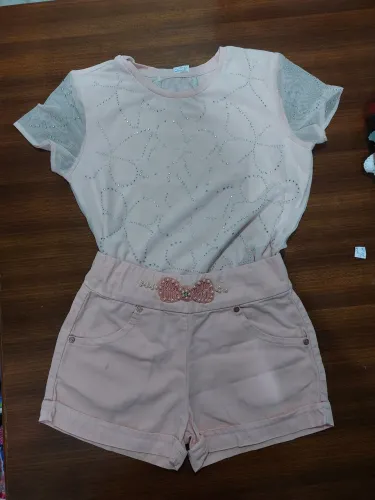 Conjunto Infantil Rosa - tamanho 8
