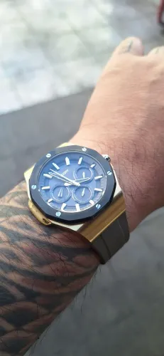RELÓGIO MASCULINO ORIENT CAIXA DOURADA PULSEIRA SILICONE ESPORTIVO
