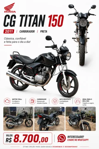 Honda CG Titan 150 - 2011 | Preta