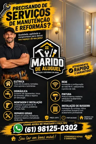 MARIDO DE ALUGUEL | ELÉTRICA | PINTURA | INSTALAÇÕES | FAZ TUDO | REFORMA