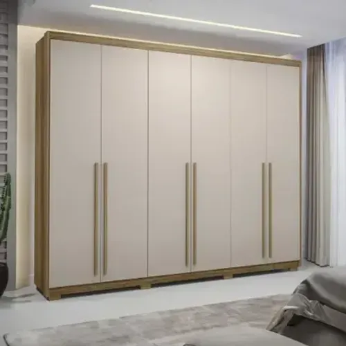 Guarda Roupa 6 Portas Grande 100% MDF-GR-Roupeiro - Armario de Casal