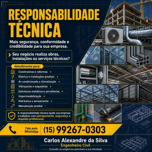 Responsável Técnico para Empresas - Engenheiro Civil