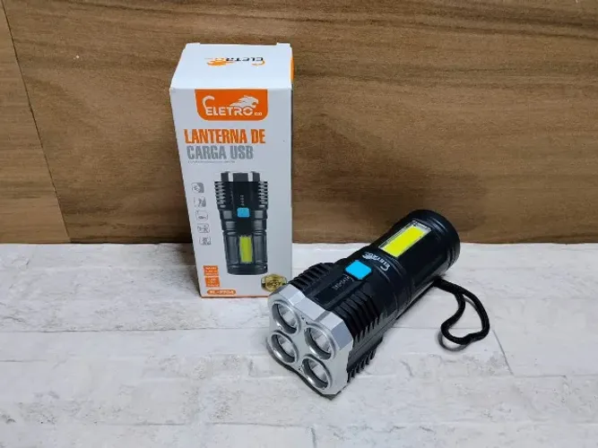 Lanterna Recarregável 4 leds Super Potente