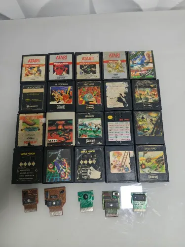 Lote fitas Atari 25 fitas funcionando perfeitamente