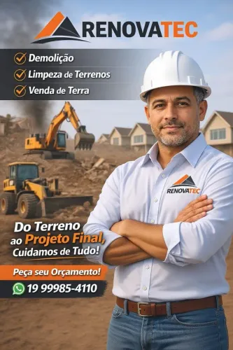 LIMPEZA TERRENO/DEMOLIÇÃO/RETROESCAVADEIRA