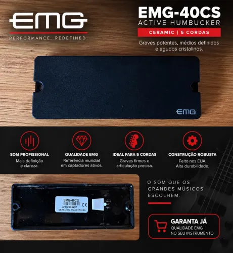 Captador EMG-40CS para baixo