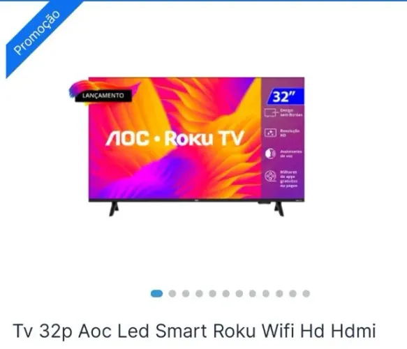 Tv 32p AOC led smart Roku wi-fi HD hdmi