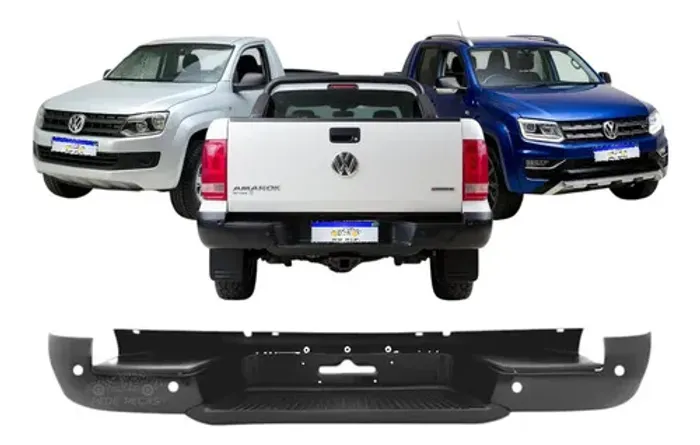 Parachoque Traseiro Volkswagen Amarok 2010 A 2024 Com Furo