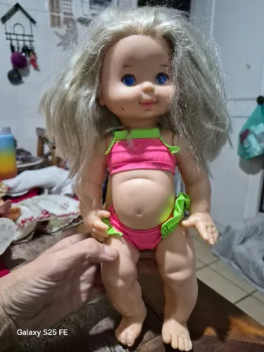 Boneca Baby Sol clássica da marca Estrela, lançada entre as décadas de 1980 e 1990.