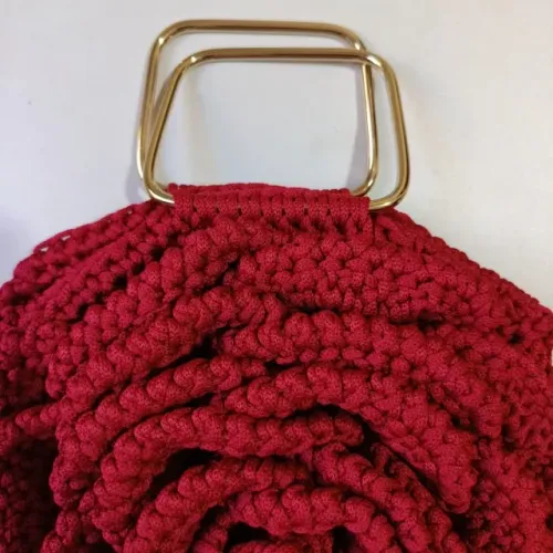Bolsa de crochê flor gigante - nova