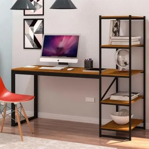 Mesa Escritório Com Estante FAZEMOS ENTREGAS EM ATE 24 HORAS 