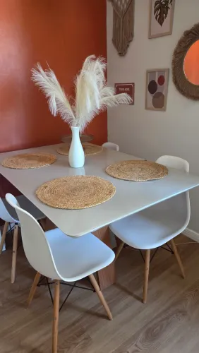 Mesa de Jantar  Tampo de vidro
