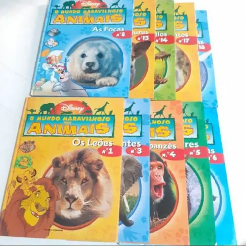 Disney - coleção "O mundo maravilhoso dos animais" - 2006 - capa dura - 10 Volumes