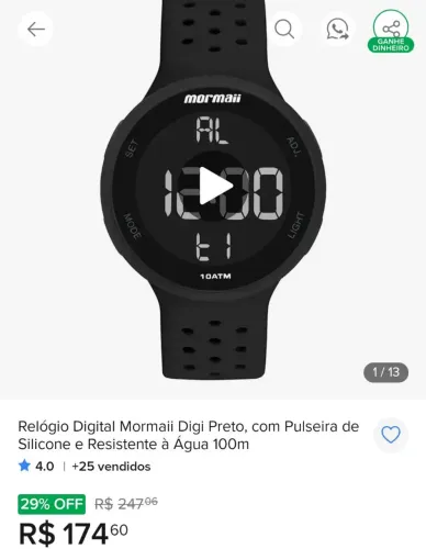 Relogio marca mormai