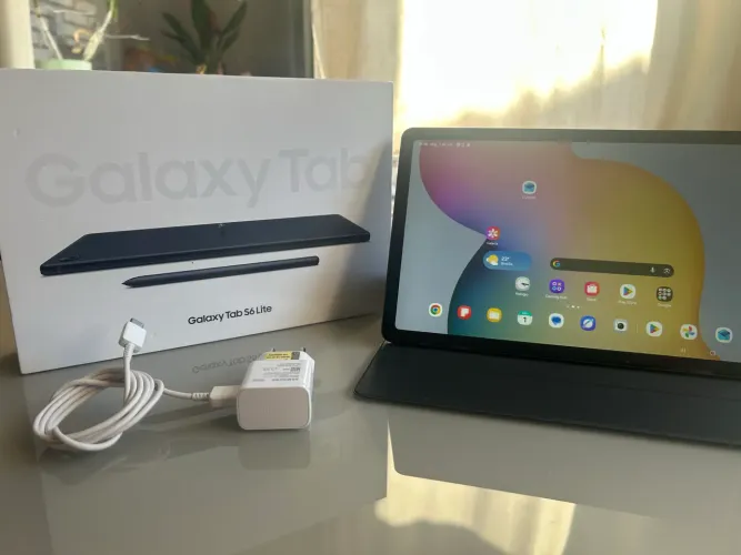 Samsung Galaxy Tab S6 Lite 64GB Cinza + S Pen + Capa + Teclado e Mouse