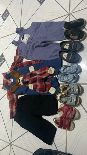 Roupa rn ao 9 meses mais sandália e uma naninha 