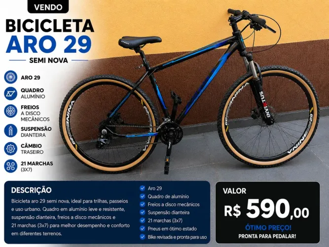 Bicicleta aro 29 ciclista