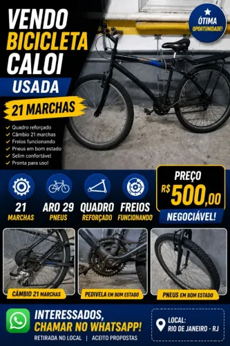 Bicicleta Caloi Usada 21 Marchas! Aro 29/ 2196955 - 0260