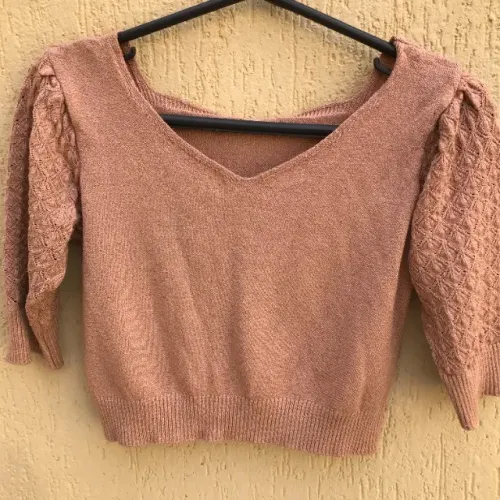 Cropped Marrom Em Tricot Da Marca Lucy In The Sky