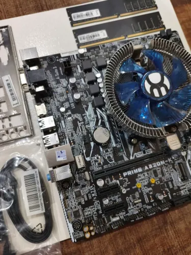 Kit AMD Athlon 3000G + Placa-mãe ASUS A320M + 8Gb Ddr4 - Completo