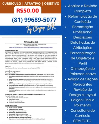 Currículo que abre portas