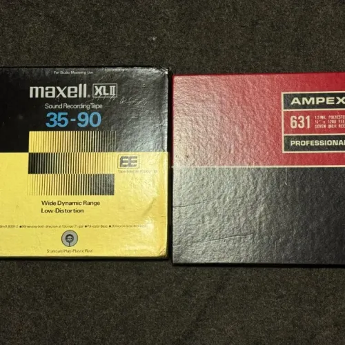 LOTE DE FITAS AMPEX 631 E MAXELL REEL TO REEL