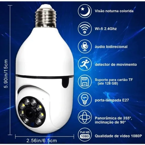Câmera Wi-Fi com Cartão de Memória