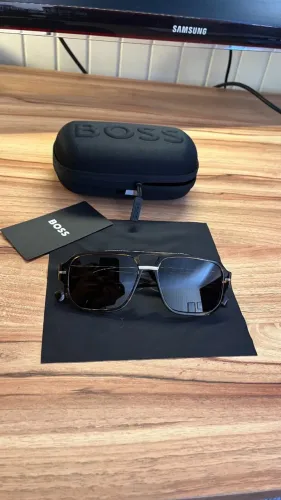 Óculos de Sol Hugo Boss 1718 Masculino Aviador Havana Original Novo com NF