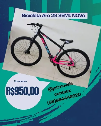 Bike aro 29 de alumínio seminova apenas R$ 950 a vista 